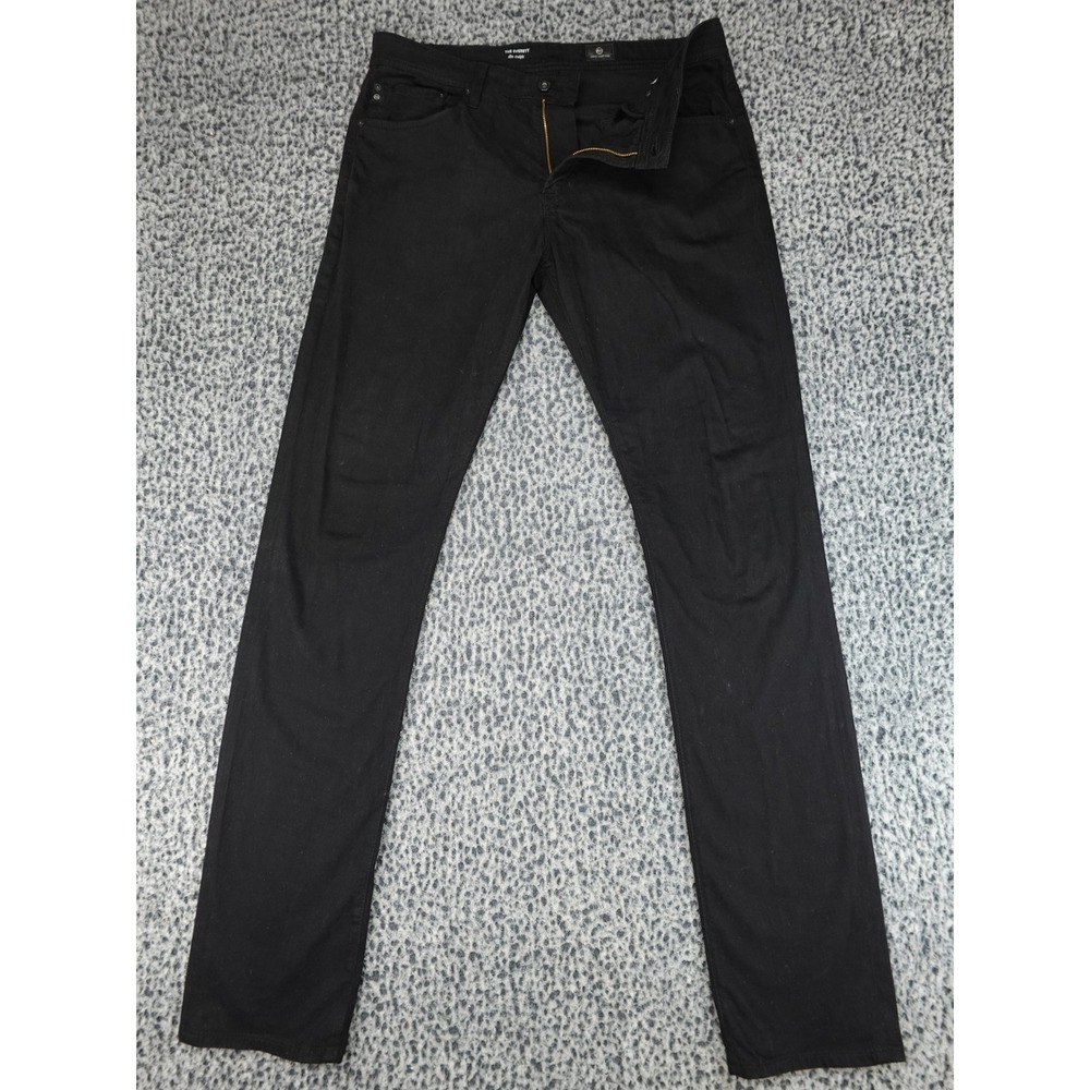 AG Adriano Goldschmied The Everett Slim Straight Mens 34x36 Black Stretch Pants